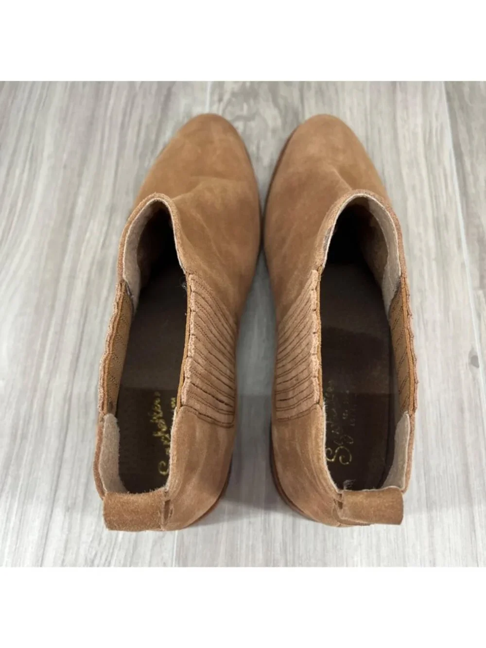 Seychelles Ankle Boots Womens 10 Brown Suede Slip On Chelsea Booties